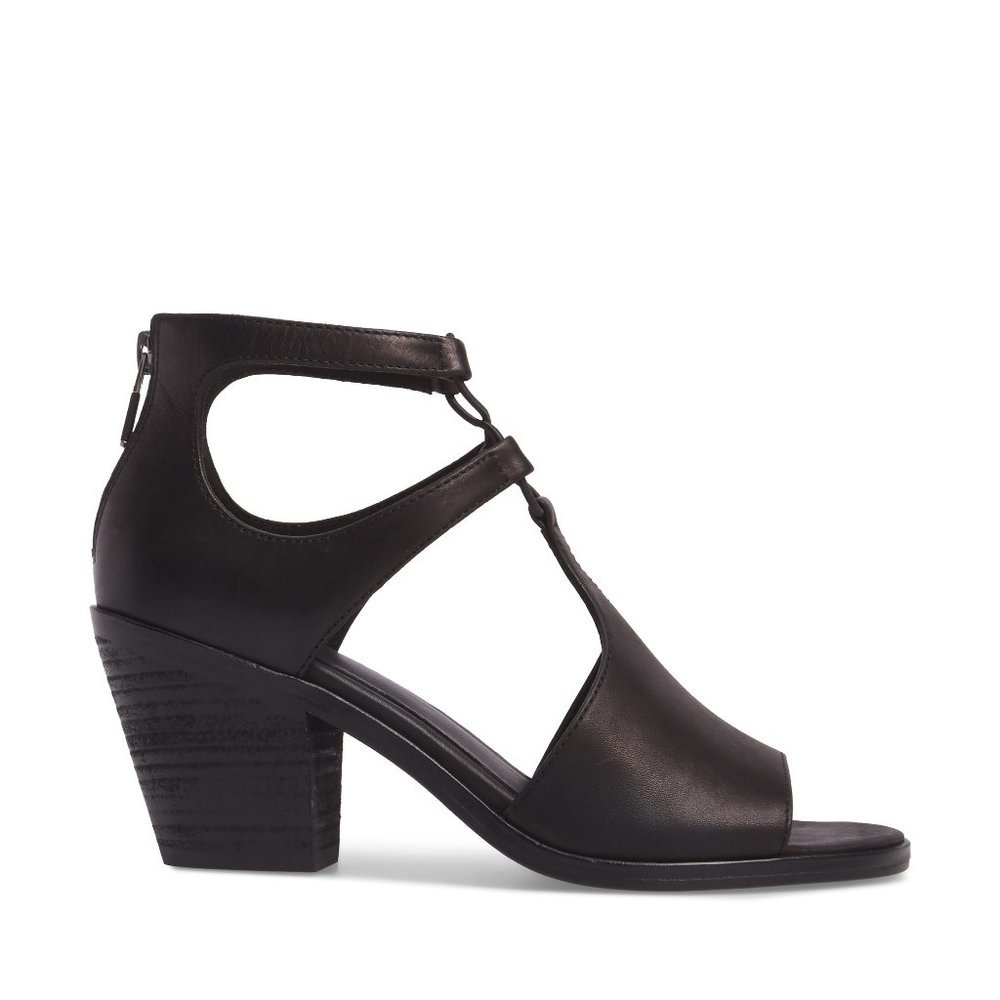 EILEEN FISHER Lou Block Heel Sandal Shoes Zip Back - Picture 2 of 12